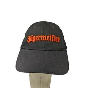 Jagermeister Slideback Hat Cap 3D Embroidered Spell Out Front & Embroidered Logo